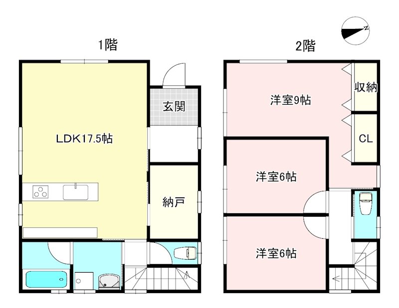 荒河貸家B 間取り