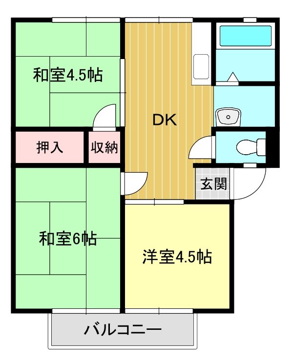 ドリームハイツ出石Ｃ棟 間取り