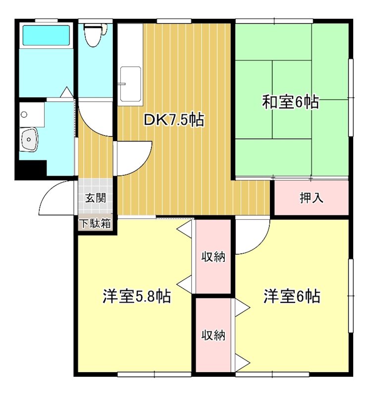 ハイツ宮ノ下 A 間取り