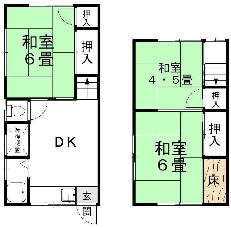 山田様上陰貸家 間取り
