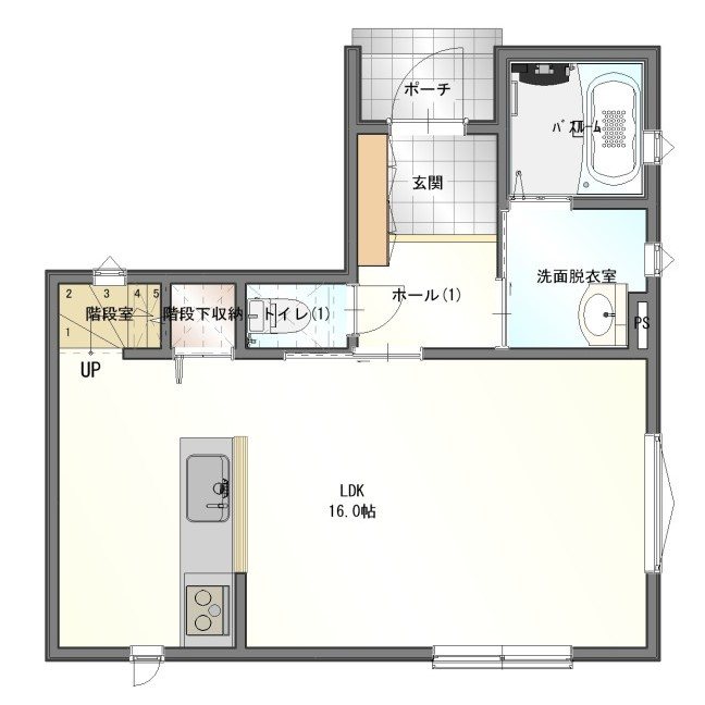 厚中町貸家  間取り
