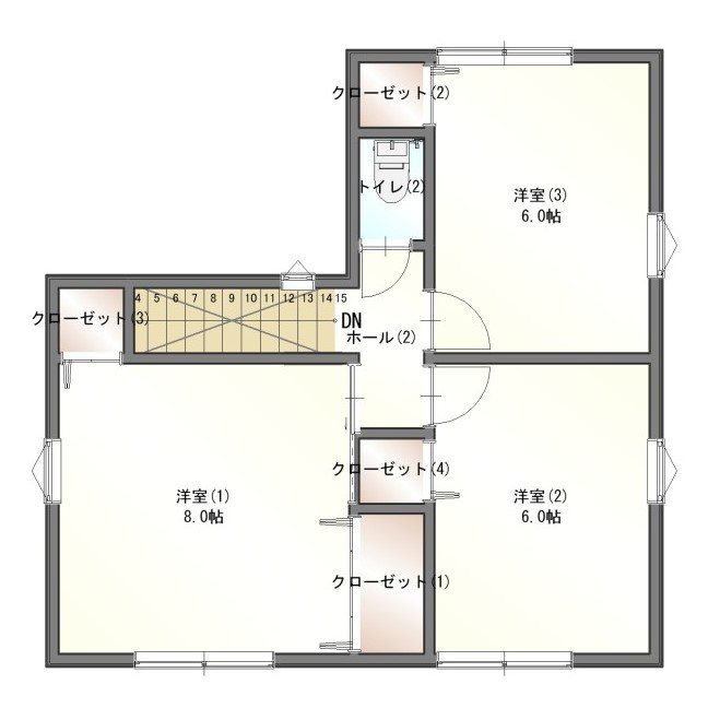 厚中町貸家  間取り