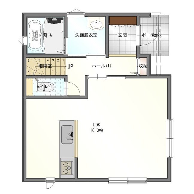 厚中町貸家  間取り