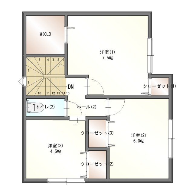 厚中町貸家  間取り