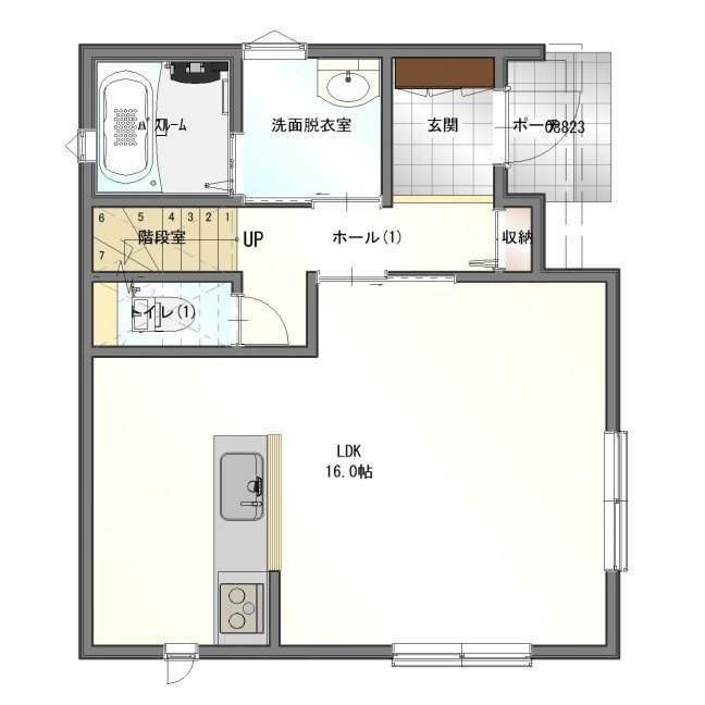 厚中町貸家  間取り