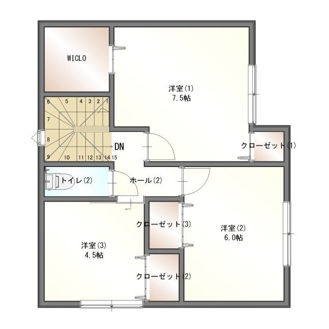 厚中町貸家  間取り