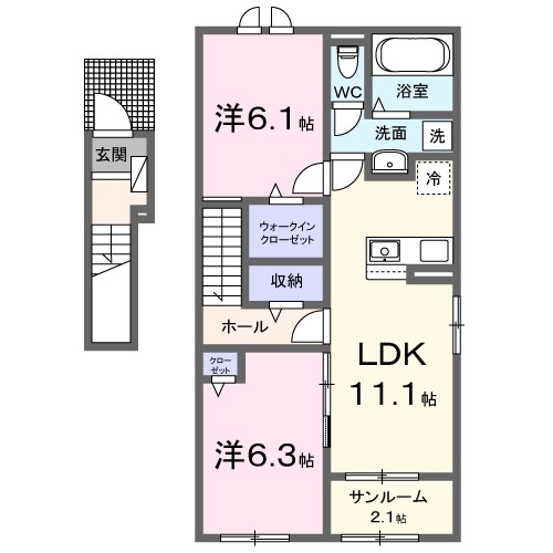 アイルーⅠ 間取り