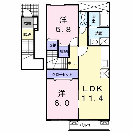 アボンデーレＢ 間取り
