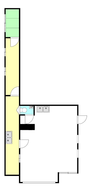 コーポ香住1F貸店舗 間取り