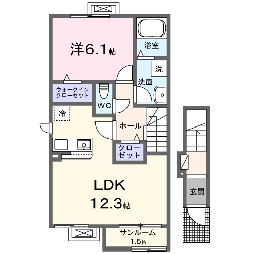 メゾン１２朝来 間取り