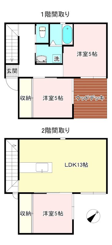ユニキューブ砂子町B棟 間取り