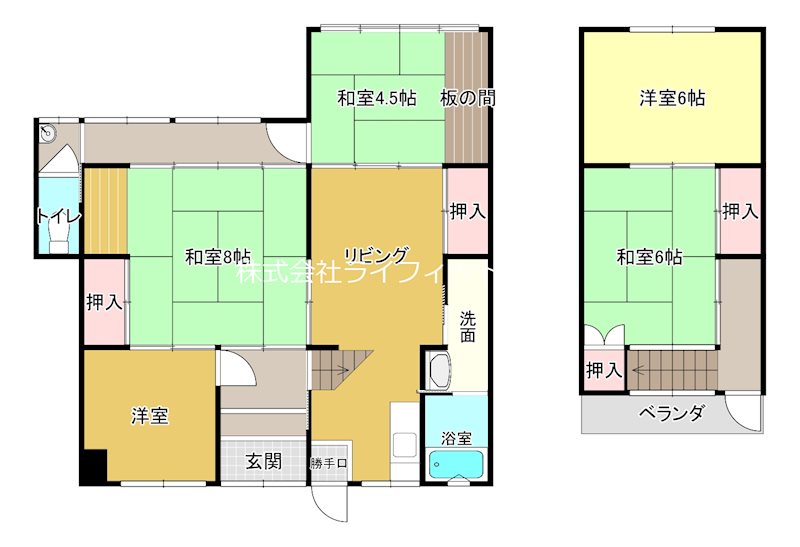 加藤様正法寺貸家 間取り