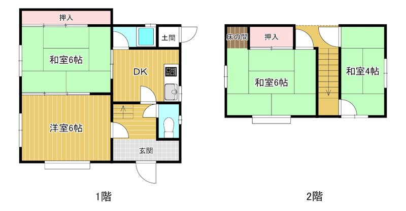 土髙様九日市貸家 間取り