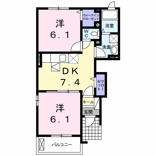 メゾン・城ノ下Ｂ 間取り