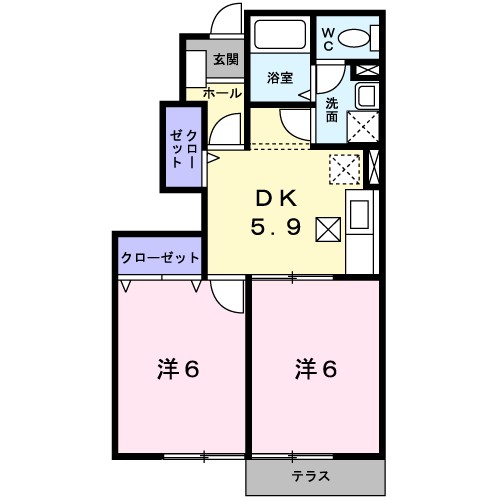 フロイライン　アミィＢ 間取り