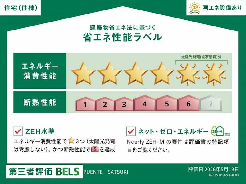 プエンテ　サツキ 省エネ性能ラベル