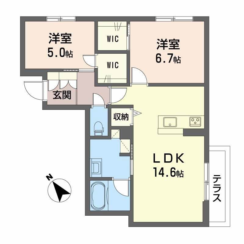 シャーメゾン　ミモザ 間取り