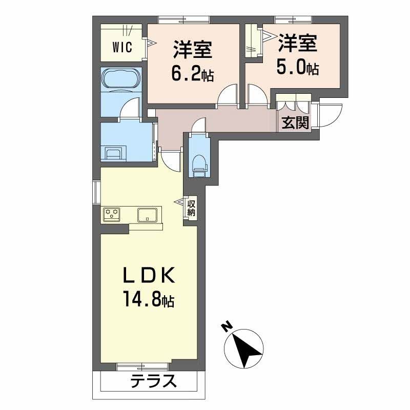 シャーメゾン　ミモザ 間取り