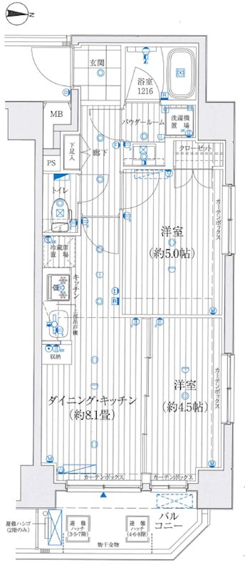 ＴＲＡＤＩＳ　ＲＩＳＥ　錦糸町 間取り