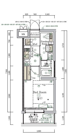 ＨＹ’ｓ　ＮＯＢＯＲＩＴＯ　ＢＬＯＳＳＯＭ 間取り