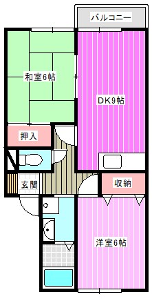 セジュール三笠B 間取り