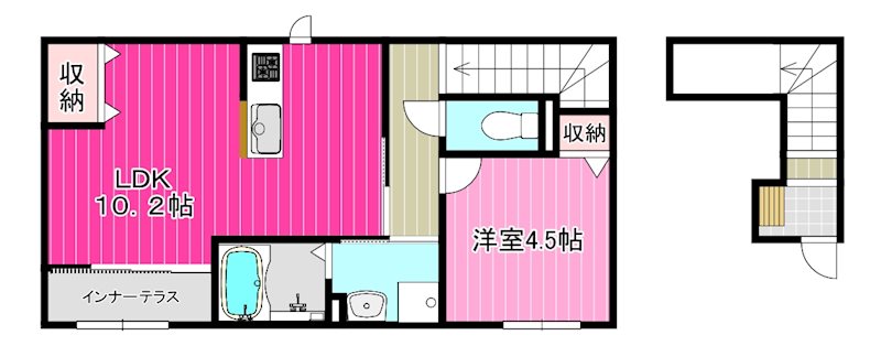 ロイヤルハイツしきⅡ番館 間取り