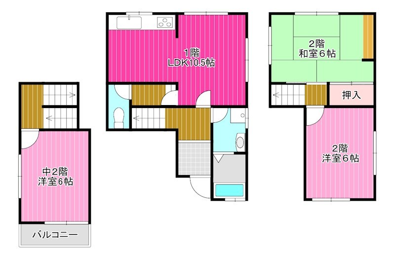 東坊城戸建Ⅱ 間取り