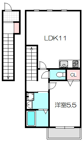 プレジィール大日Ⅱ 間取り