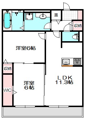 レバータ北通 間取り図