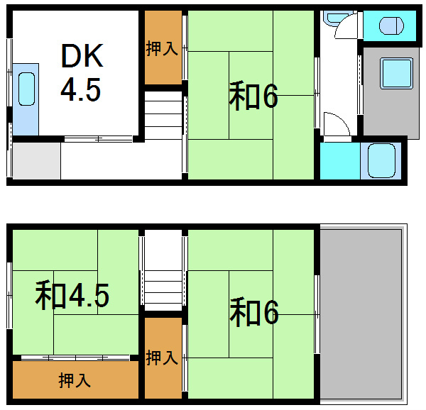 中東借家  間取り