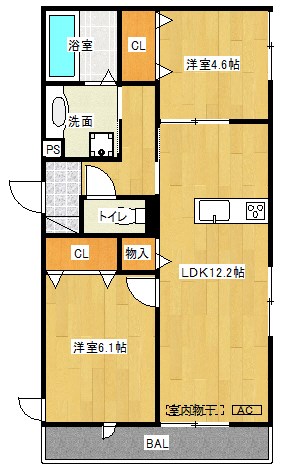 ムーンリバーB棟 間取り