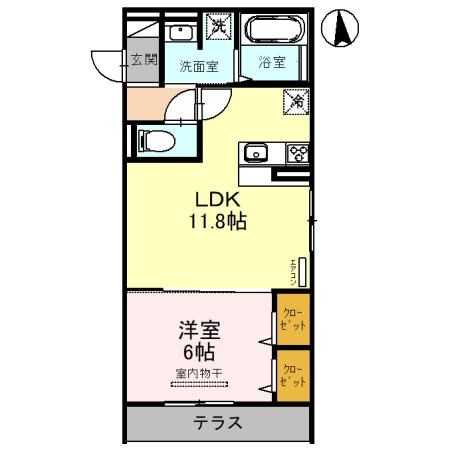 GLANZ馬場町 間取り図