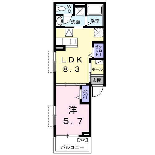 カーサ・ヴェルデ　梶 間取り