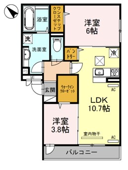 シャンドフルール　B棟  間取り図