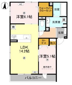 Ｋ.レジデンスビューⅡ 間取り図