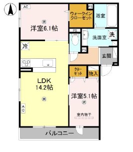D-ROOM速見町 間取り