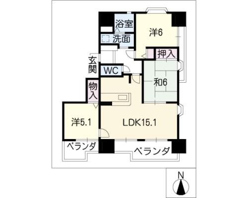 愛知県名古屋市東区白壁２丁目 間取り