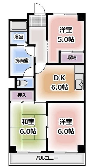 愛知県清須市西枇杷島町城並３丁目 間取り