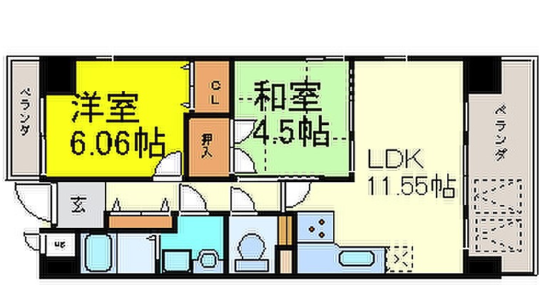愛知県名古屋市中区新栄１丁目 間取り