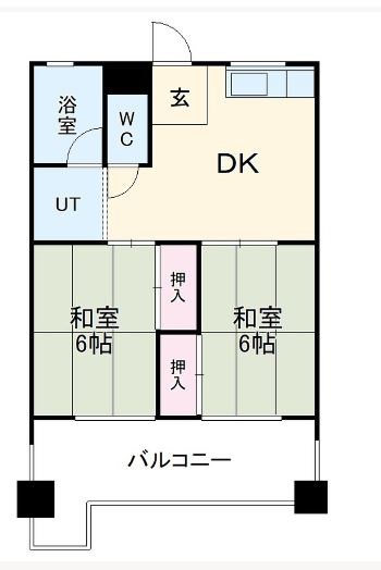 コーポ香流橋 間取り