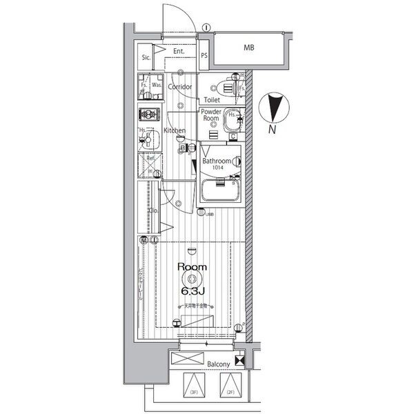 愛知県名古屋市中区新栄１丁目 間取り