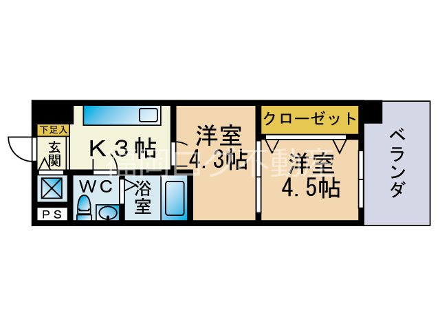 福岡県福岡市南区清水１丁目 間取り