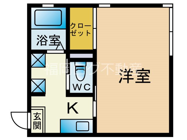 福岡県福岡市中央区赤坂２丁目 間取り