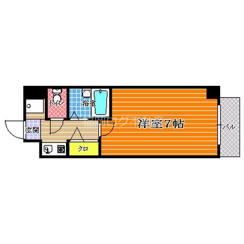福岡県福岡市早良区百道２丁目 間取り
