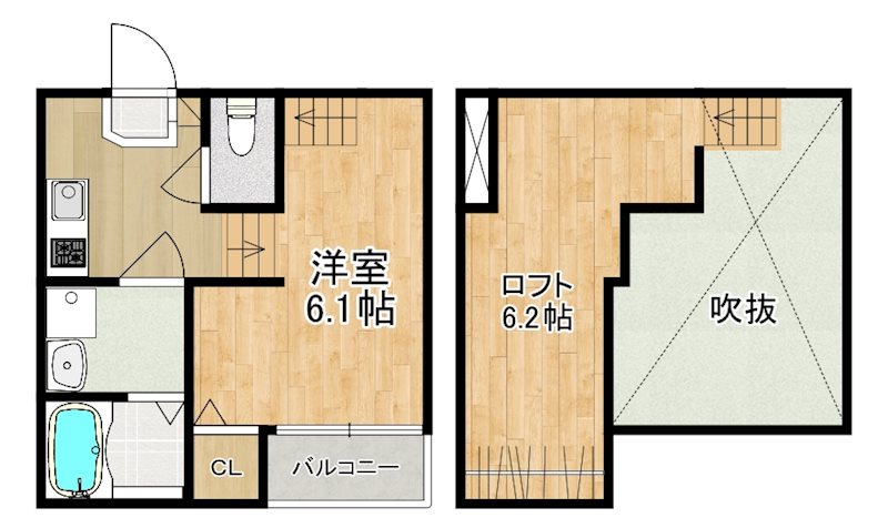 MODERN PALAZZO 福田町B 間取り