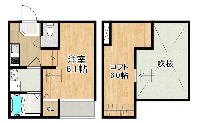 MODERN PALAZZO 福田町A 間取り