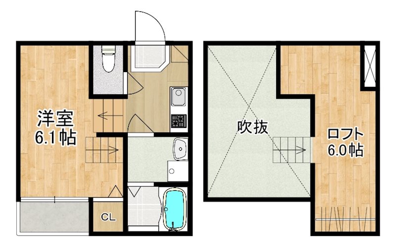 MODERN PALAZZO 福田町A 間取り
