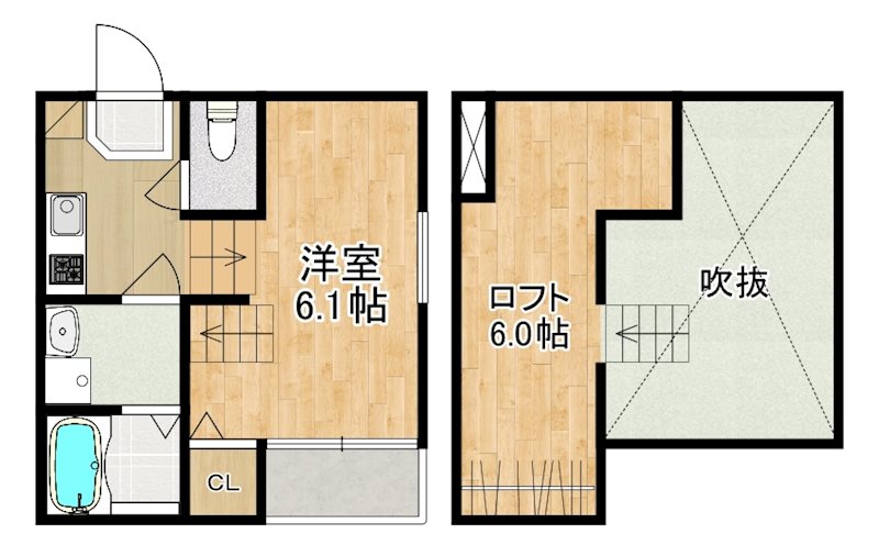 MODERN PALAZZO 福田町A 間取り