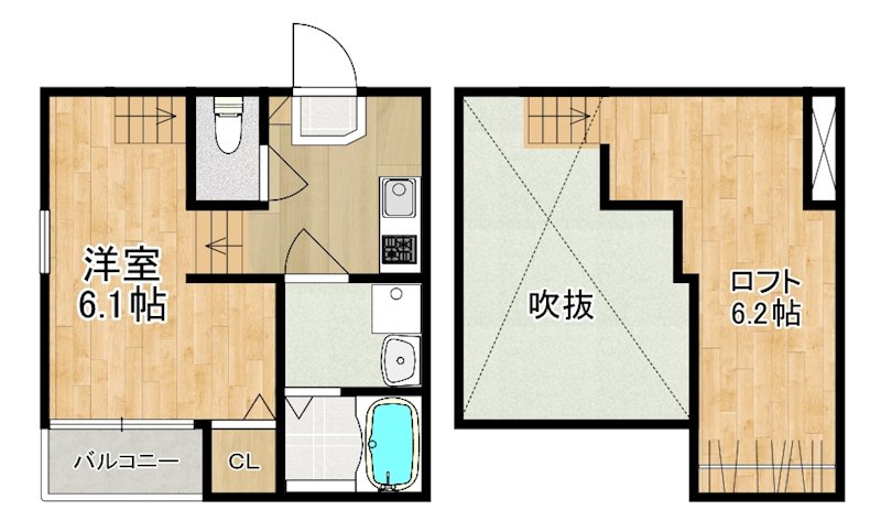 MODERN PALAZZO 福田町B 間取り