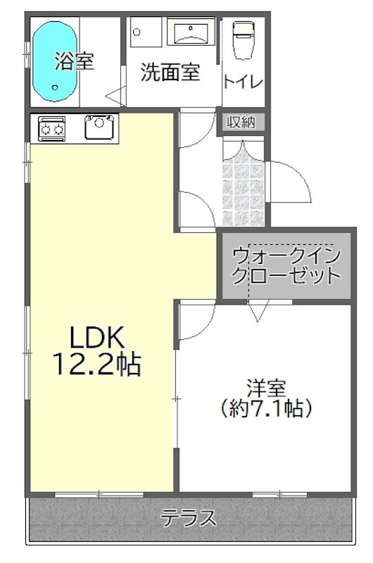 セリール久が原 101号室 間取り
